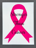 Stronger than Cancer vinyl decal