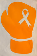 Boxing Glove with cut out Cancer Ribbon